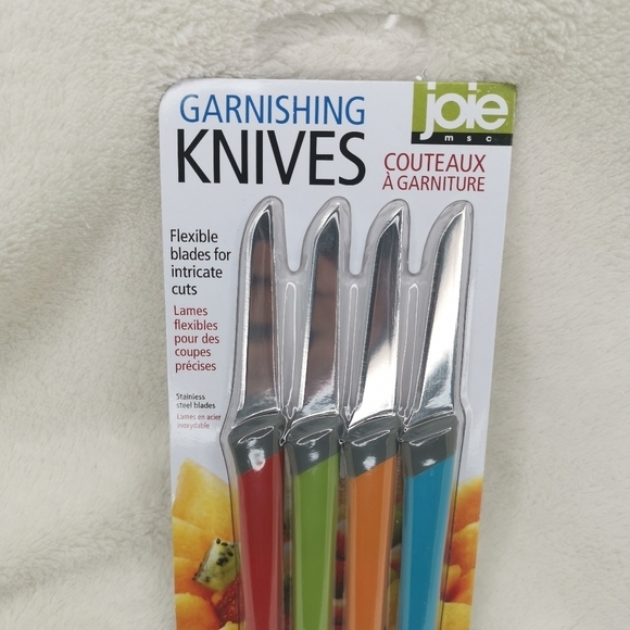 🌻2/$25🌻Joie Stainless Steel‎ Garnishing Knives ,Set of 4 - Picture 3 of 4